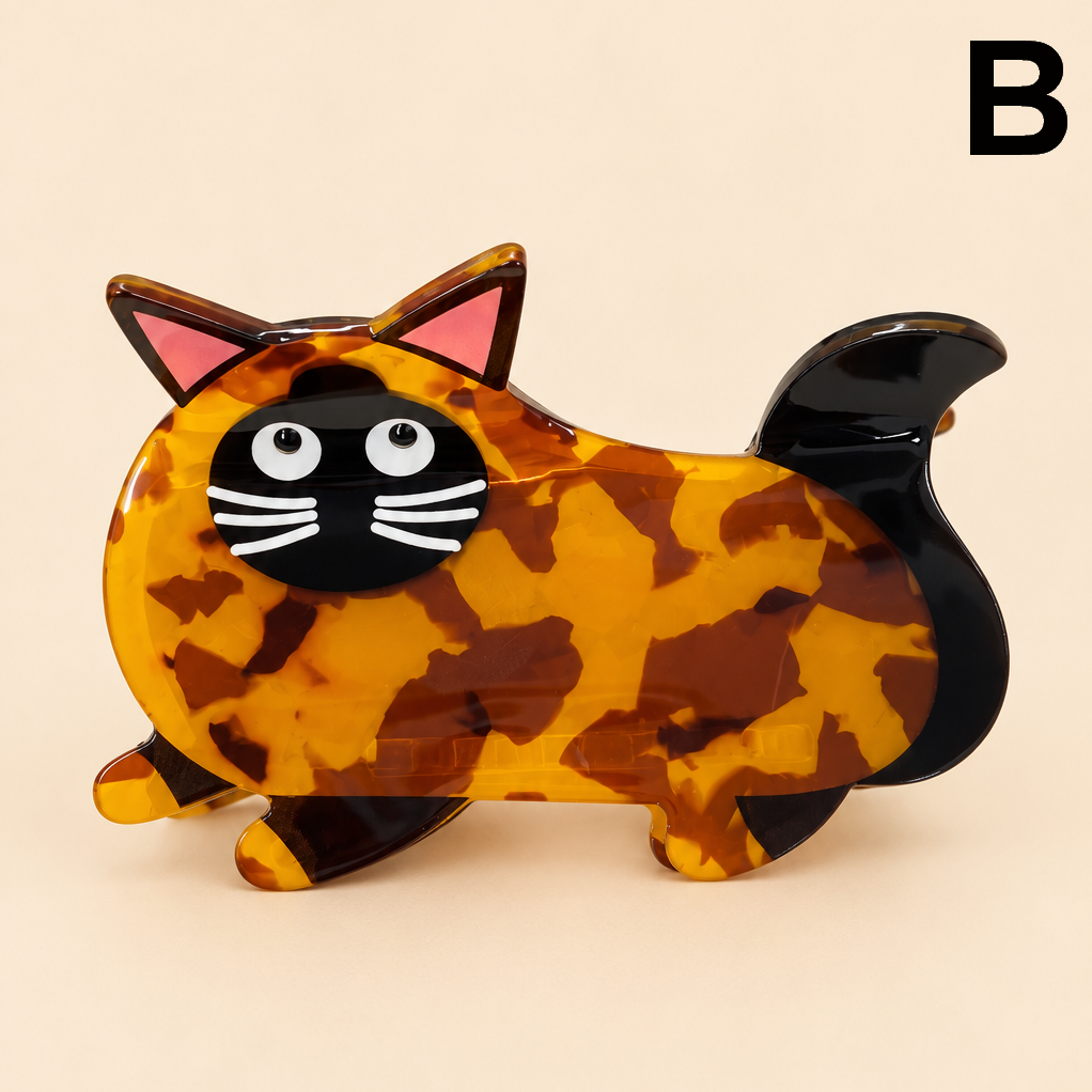 Whimsical Cat Shaped Hair Claw Clips | 40H1227