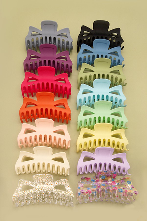 EXTRA LARGE ACRYLIC BOW HAIR CLAW CLIPS | 40H439