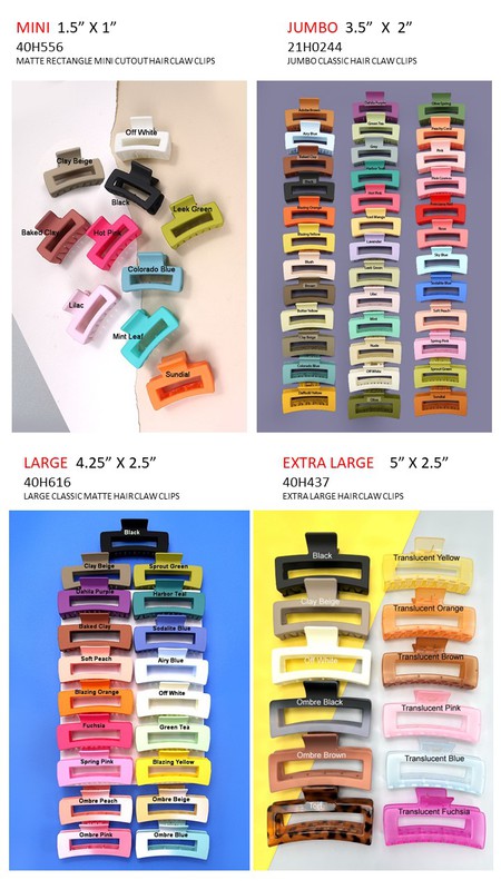 EXTRA LARGE HAIR CLAW CLIPS | 40H437