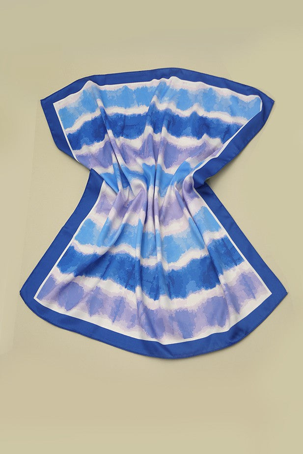 TIE DYE PRINT SILKY FEEL BANDANA SCARF | 40SC615