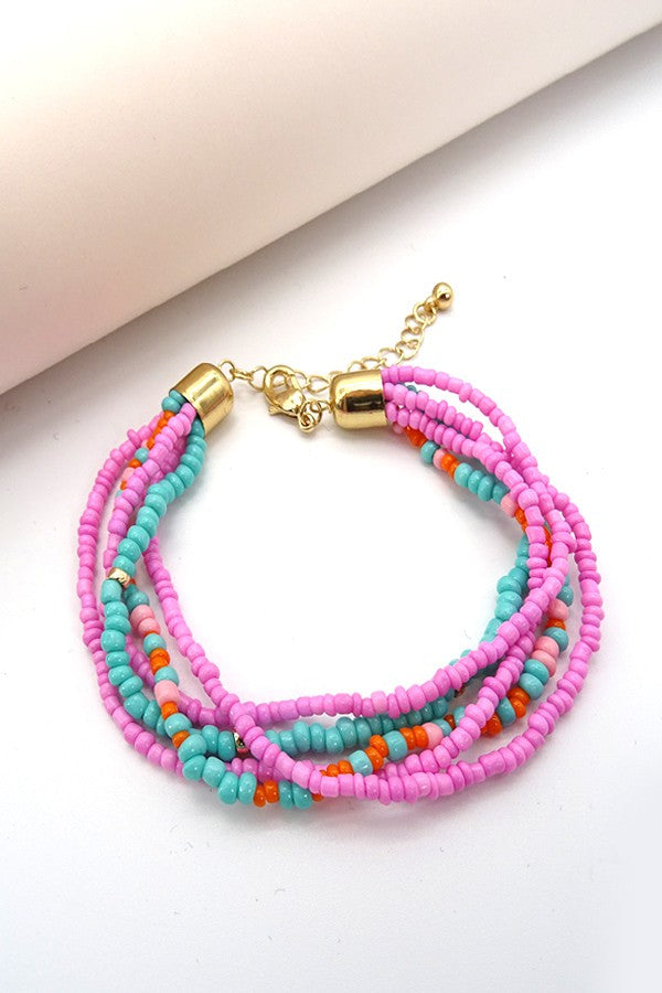 MULTI ROW SEEDBEAD BRACELET | 13B015