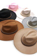 WIDE BRIM FEDORA HAT WITH MATTE CHAIN 40HW014