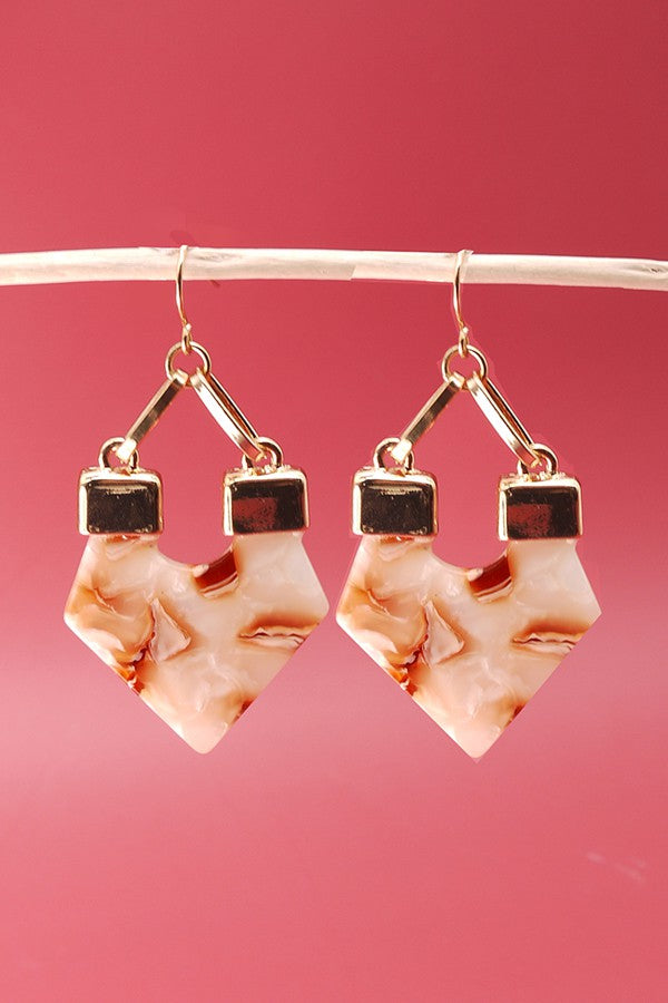 TRIANGLE ACRYLIC MIX DROP EARRINGS | 31E21575
