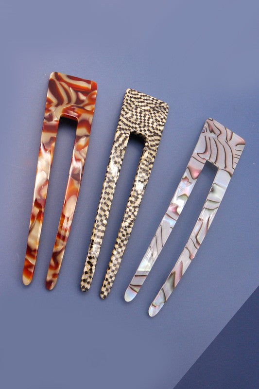 CHIGNON FRENCH TWIST HAIR CLIP PIN | 40H100