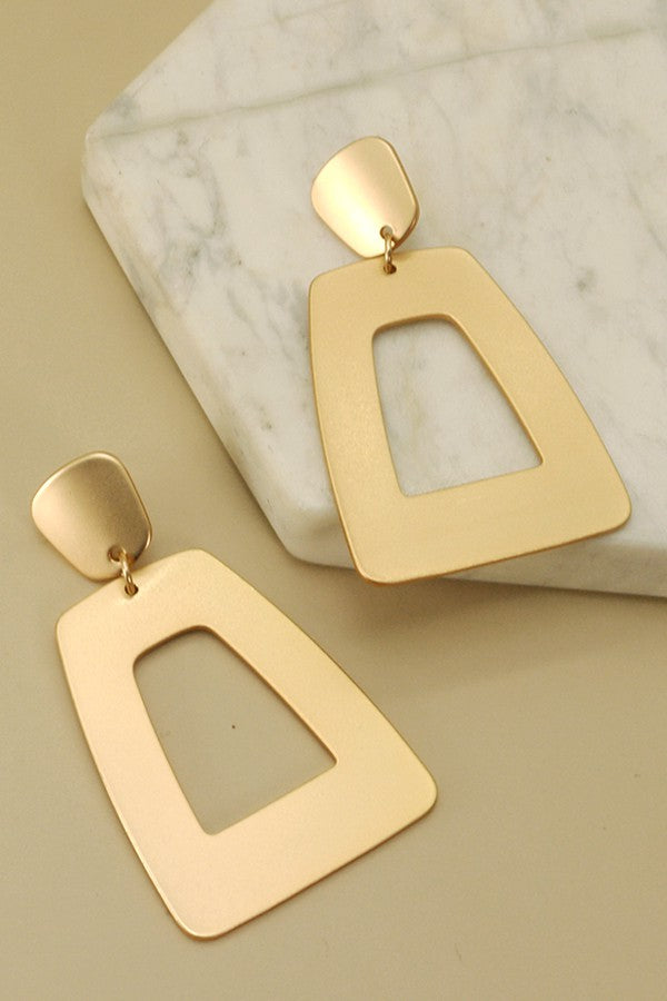 RECTANGLE MATTE DROP EARRINGS | 31E21564