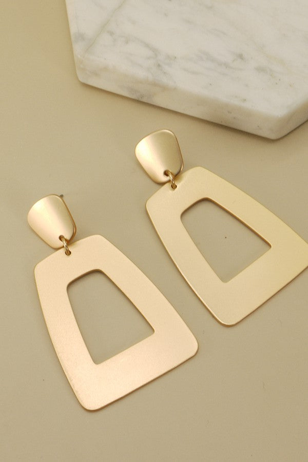 RECTANGLE MATTE DROP EARRINGS | 31E21564