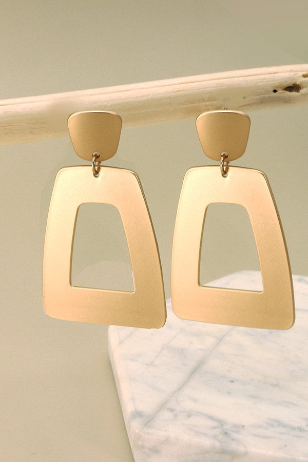 RECTANGLE MATTE DROP EARRINGS | 31E21564