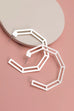 HEXAGON CUTOUT HOOP EARRINGS | 31E21555