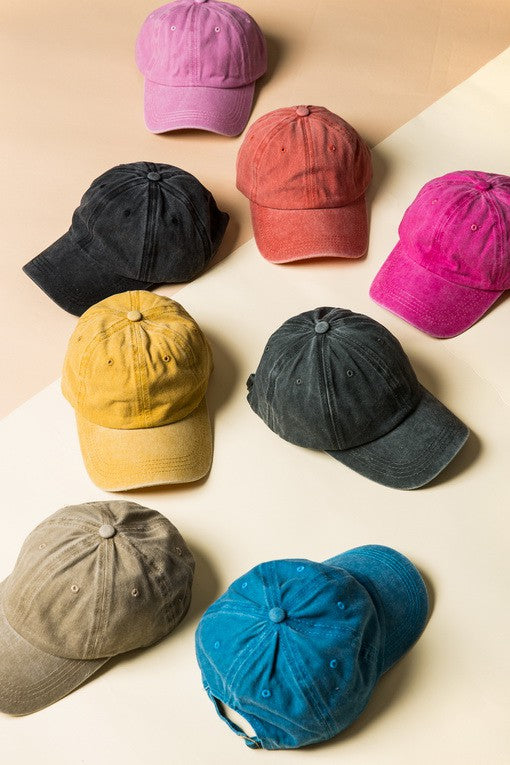 VINTAGE WASHED BASEBALL CAP 40HW702