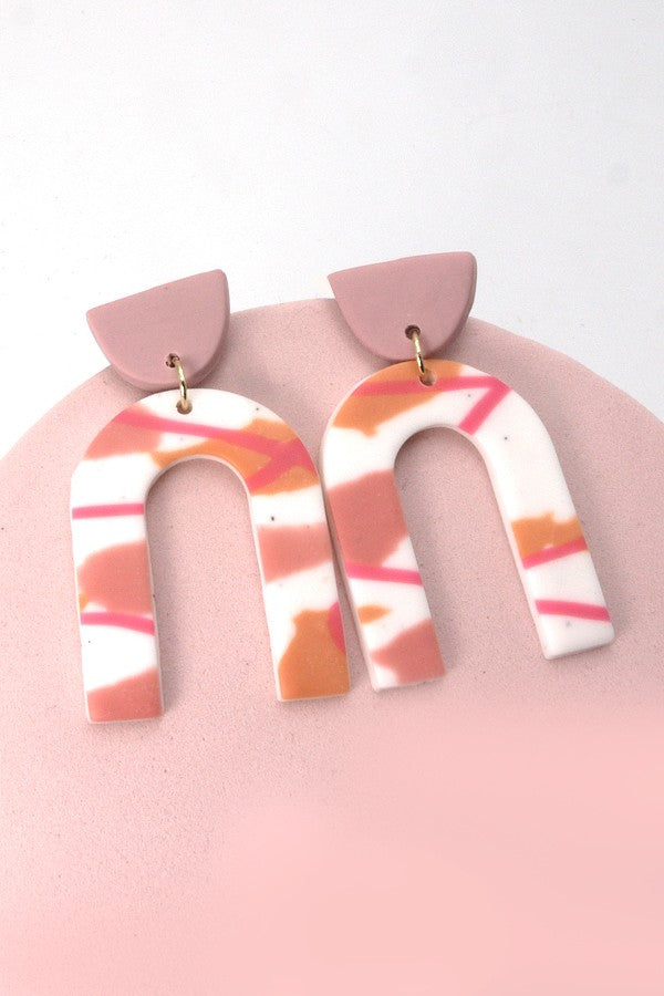U SHAPE DROP EARRINGS | 40E200