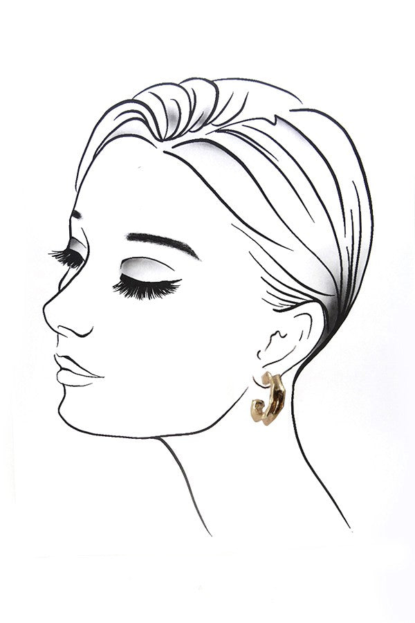 LUX MINI HAMMERED HOOP EARRING | 31E190201