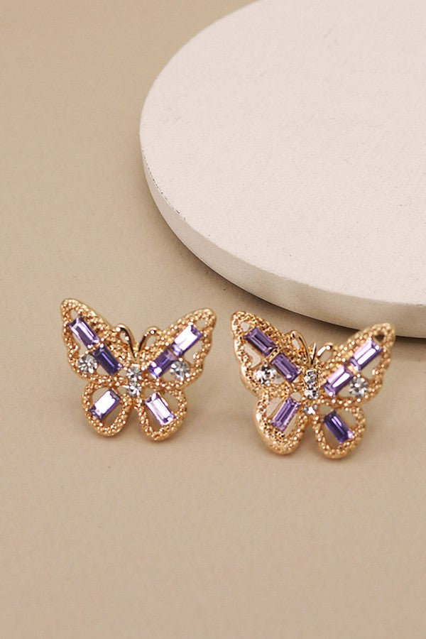 BUTTERFLY BEADED EARRINGS | 31E22000