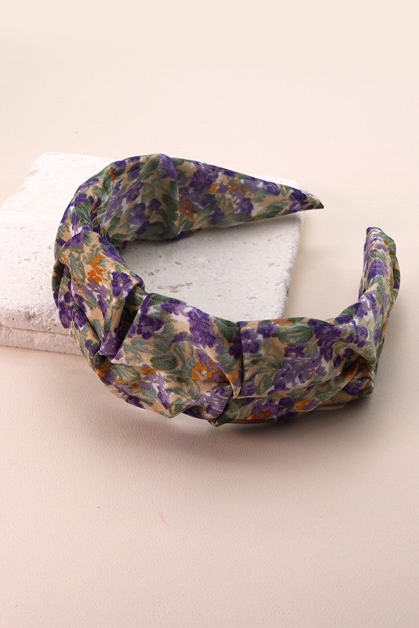 FLORAL WIDE HEADBAND HAIR BAND | 40HB103