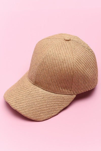 SUMMER WOVEN STRAW BASE BALL CAP 40HW604