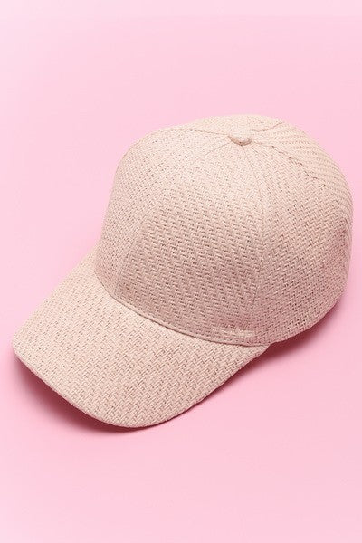 SUMMER WOVEN STRAW BASE BALL CAP 40HW604