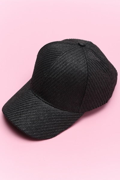 SUMMER WOVEN STRAW BASE BALL CAP 40HW604