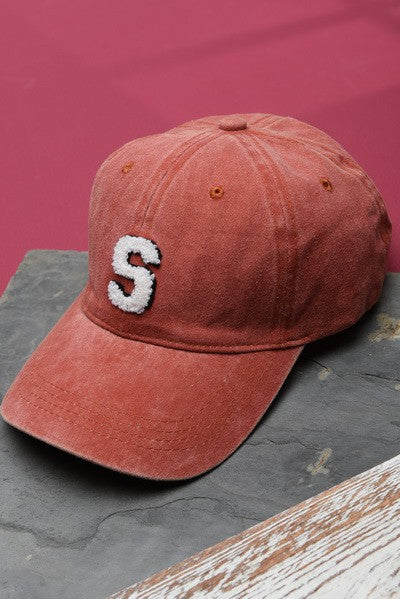 WASHED SHERPA INITIAL BASEBALL CAP 40HW705