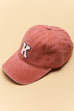 WASHED SHERPA INITIAL BASEBALL CAP 40HW705