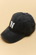 WASHED SHERPA INITIAL BASEBALL CAP 40HW705