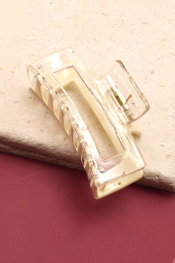 DOUBLE SIDED CLEAR AND COLOR HAIR CLAW CLIPS | 40H426