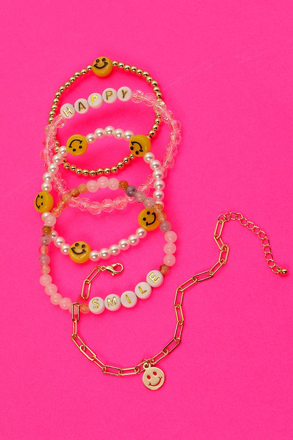 MULTI STRETCHABLE SMILEY BRACELETS | 71B22279