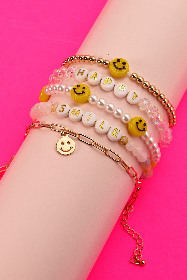 MULTI STRETCHABLE SMILEY BRACELETS | 71B22279