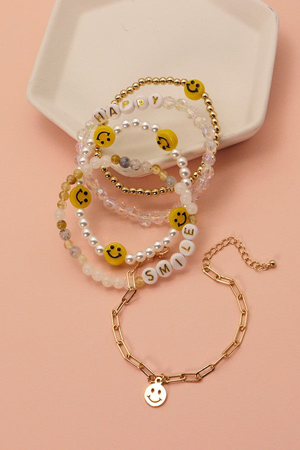 MULTI STRETCHABLE SMILEY BRACELETS | 71B22279
