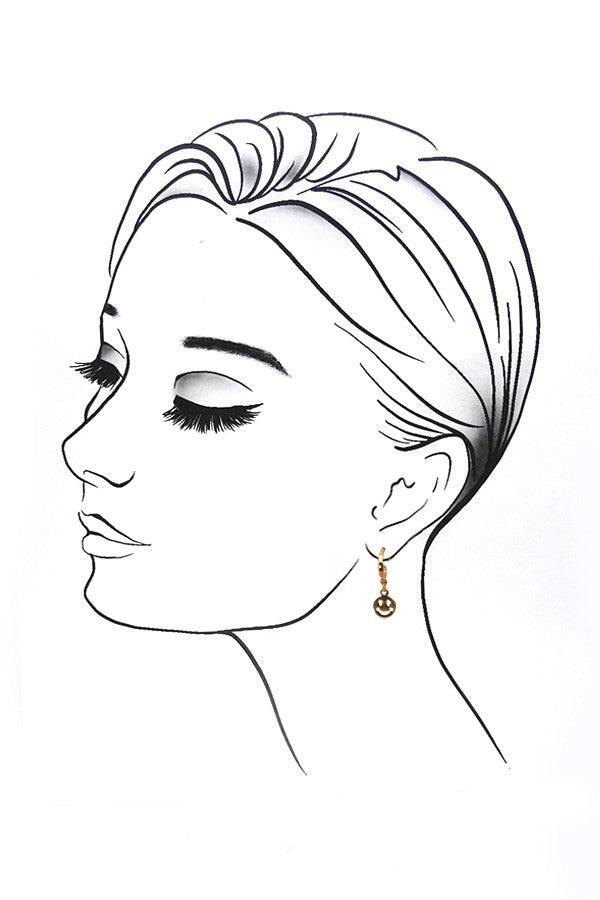 SMILEY RHINSTONE HOOP TRIO EARRINGS | 71E214304