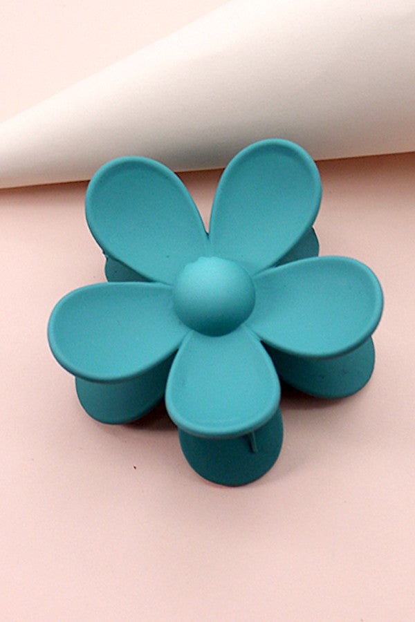 OVERSIZE MATTE FLOWER HAIR CLAW CLIPS | 40H459