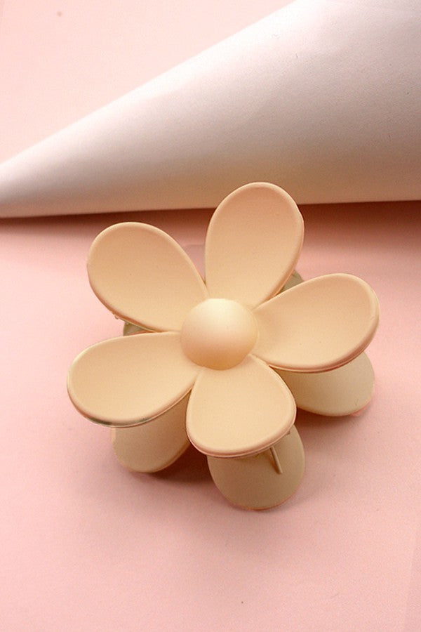 OVERSIZE MATTE FLOWER HAIR CLAW CLIPS | 40H459
