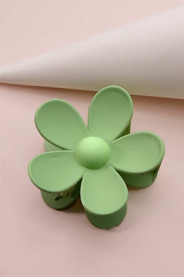 OVERSIZE MATTE FLOWER HAIR CLAW CLIPS | 40H459
