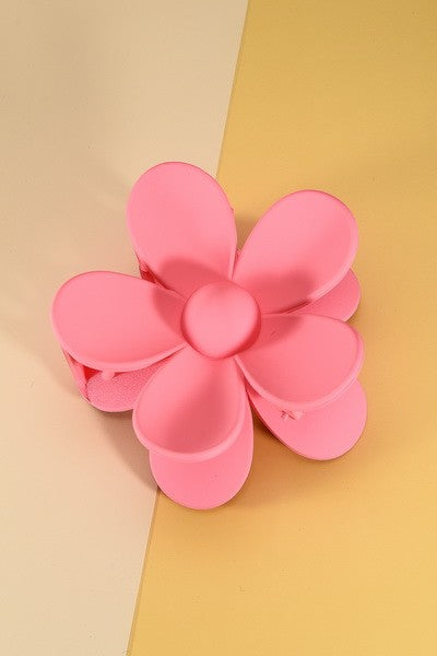 OVERSIZE MATTE FLOWER HAIR CLAW CLIPS | 40H459