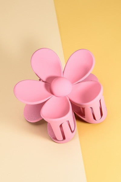 OVERSIZE MATTE FLOWER HAIR CLAW CLIPS | 40H459