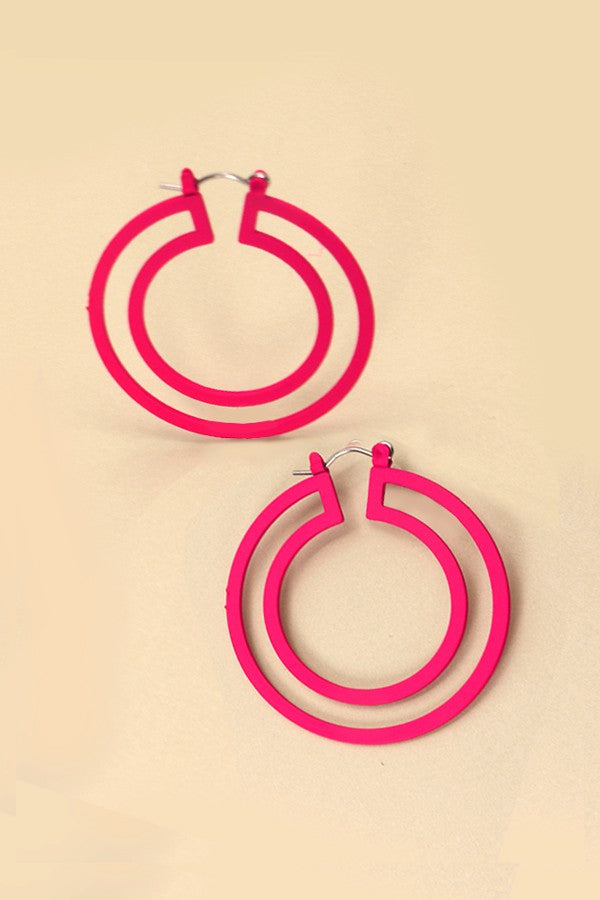 MATTE CUT OUT HOOP EARRINGS | 31E22367