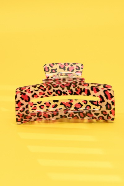 ANIMAL PRINT CELLULOSE HAIR CLAW CLIPS | 40H465