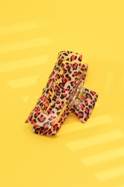 ANIMAL PRINT CELLULOSE HAIR CLAW CLIPS | 40H465