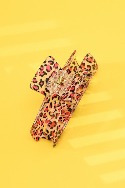 ANIMAL PRINT CELLULOSE HAIR CLAW CLIPS | 40H465