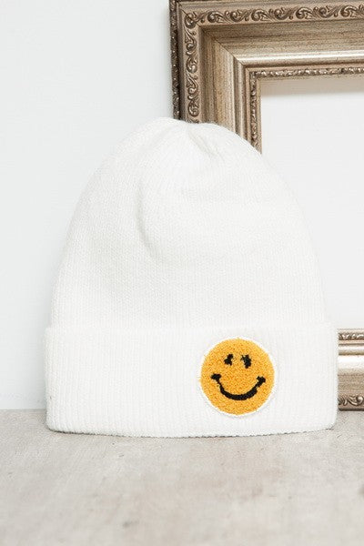 SMILEY FACE BEANIE HATS - HAPPY FACE BEANIE HATS | 40BN900