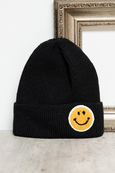 SMILEY FACE BEANIE HATS - HAPPY FACE BEANIE HATS | 40BN900