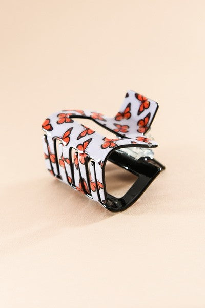 TRENDY PREMIUM HAIR CLAW CLIP - SMILEY, FLOWER, CHERRY, COW, BUTTERFLY | 40H479