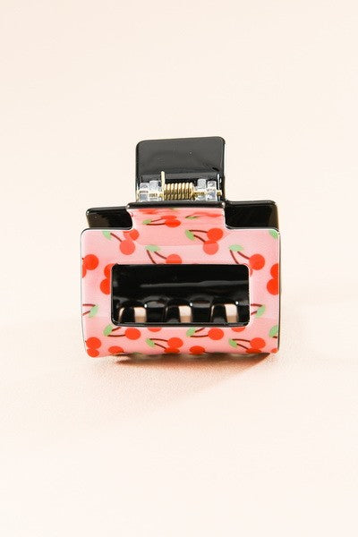 TRENDY PREMIUM HAIR CLAW CLIP - SMILEY, FLOWER, CHERRY, COW, BUTTERFLY | 40H479