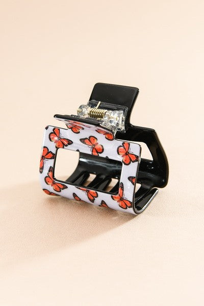 TRENDY PREMIUM HAIR CLAW CLIP - SMILEY, FLOWER, CHERRY, COW, BUTTERFLY | 40H479