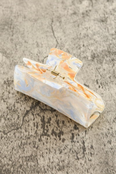 LARGE MARBLE FINISHED HAIR CLAW CLIP | 40H483