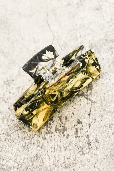 LARGE MARBLE FINISHED HAIR CLAW CLIP | 40H483