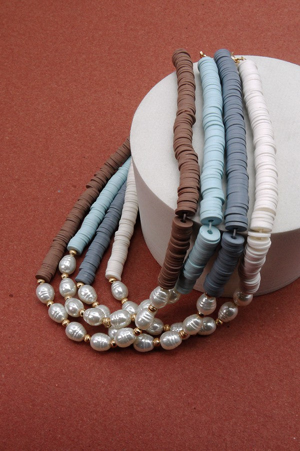 HEISHI DISC BEAD PEARL NECKLACE | 51N2070937
