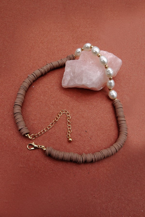 HEISHI DISC BEAD PEARL NECKLACE | 51N2070937