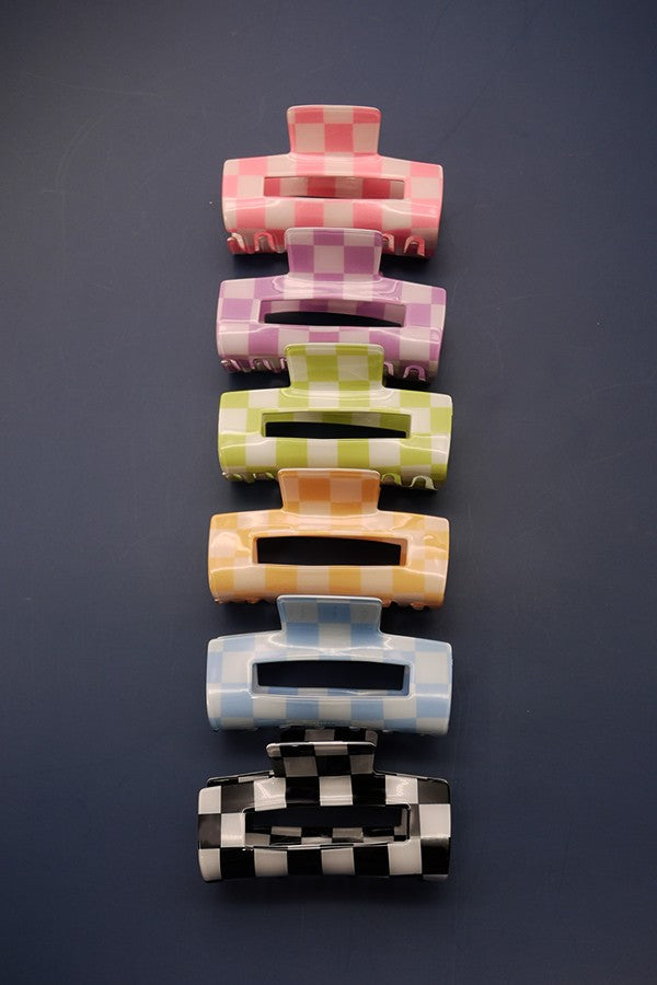 CHECKER HAIR CLAW CLIPS | 40H494