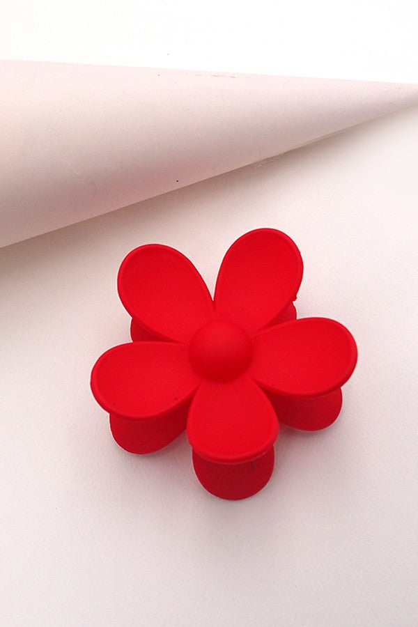 OVERSIZE MATTE FLOWER HAIR CLAW CLIPS | 40H459
