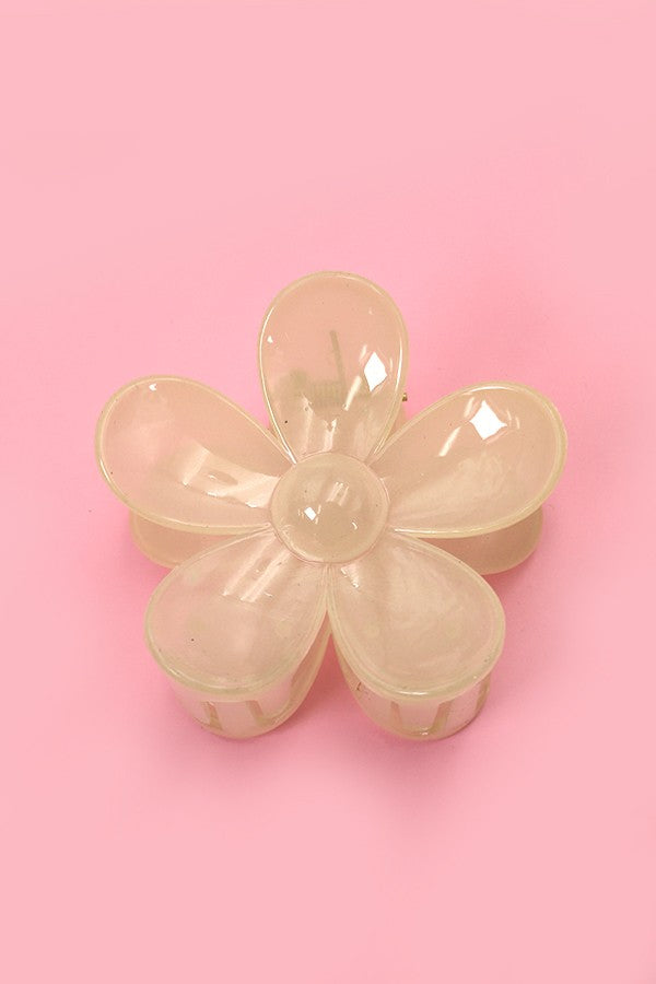 OVERSIZE MATTE FLOWER HAIR CLAW CLIPS | 40H459