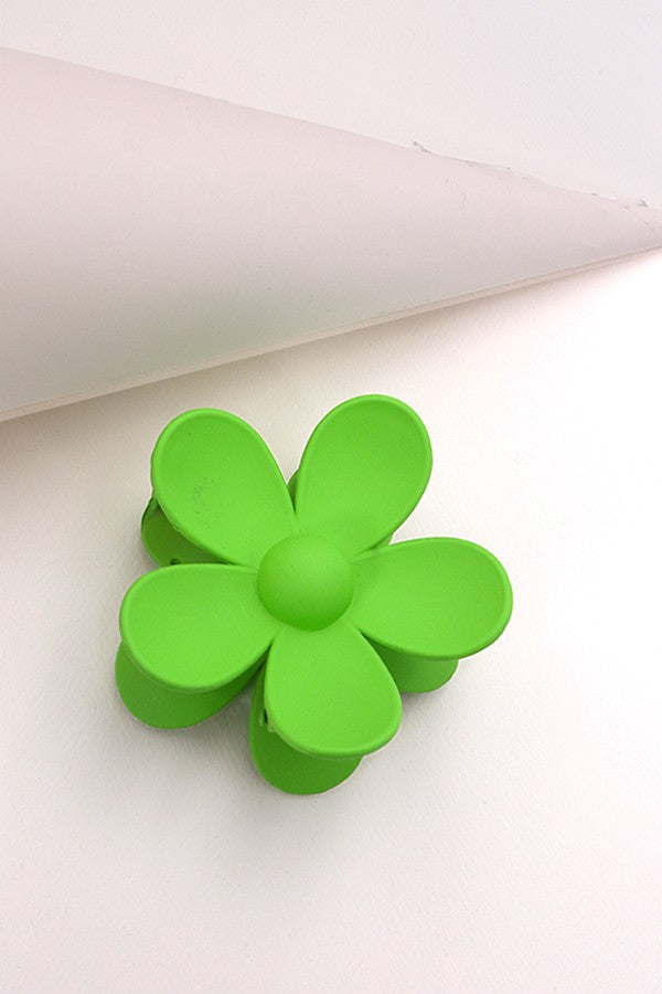 OVERSIZE MATTE FLOWER HAIR CLAW CLIPS | 40H459